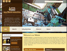 Tablet Screenshot of janamatchindustries.com